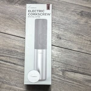 Rabbit Electric Corkscrew - Silver Easy Open the Bottle One Touch New in Open Bo